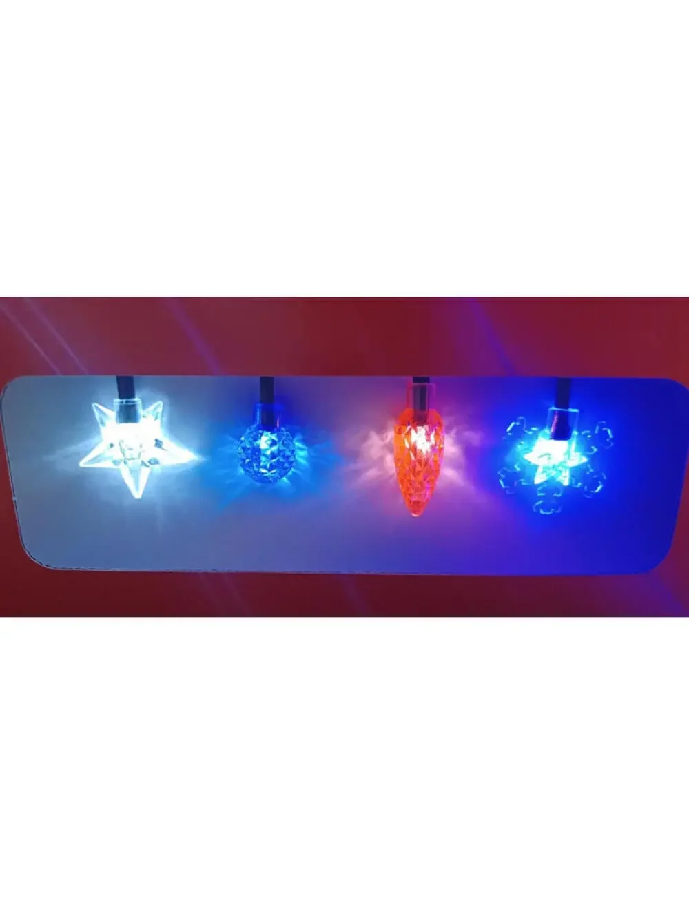 Christmas House Battery Operated 3 Feet Long With 10 Clear LED Snowflake Lights